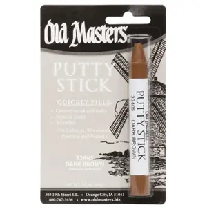 212 MAIN Old Masters 32405 Dark Brown Wall Hole Putty Stick, Easy Apply