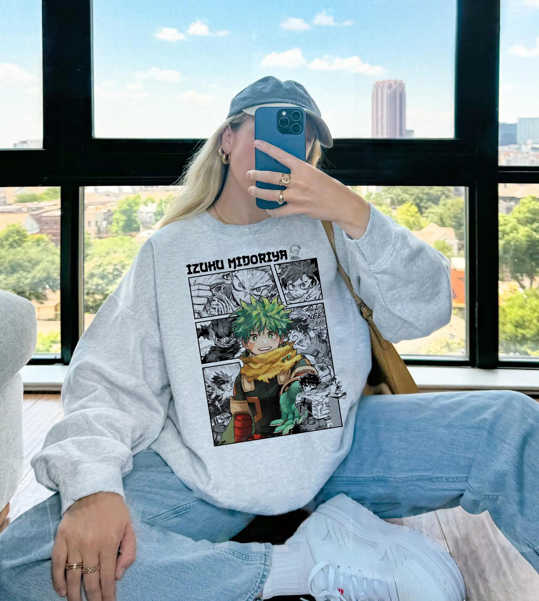 Vintage lzuku Mid0riya MHA My Her0 Anime Manga T-Shirt Sweatshirt Hoodie Anime Fan Gift