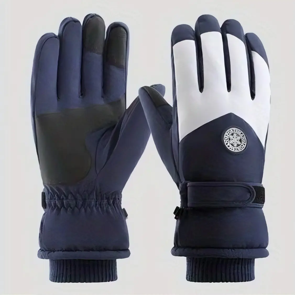 Winter skiing windproof gloves, warm cycling touch screen, fleece-lined, thickened, waterproof, outdoor rainproof and wear-resistant