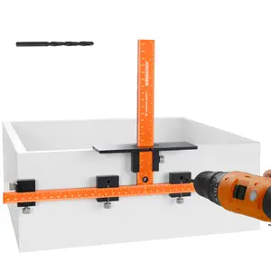 #fathersdaygift JORGENSEN Cabinet Hardware Jig Tool - Aluminum Alloy & Double Scale Cabinet Handle Jig Template, Professional for Installing Door Drawer Front Knobs Handles & Pulls with 5mm Alignment Drilled Hole