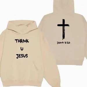 Daydrian Harding Thank U Jesus Sand Hoodie, Trending Christmas Unisex Graphic Hoodie, Unisex Oversized Hoodie