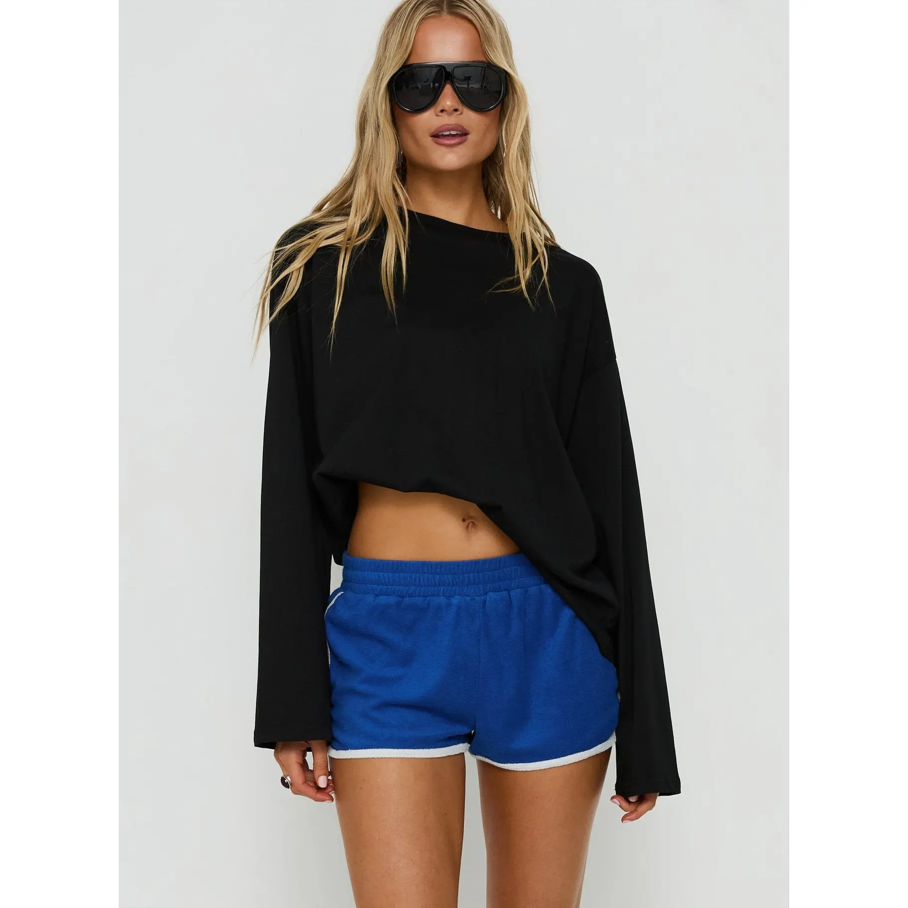 Silaro Terry Towelling Shorts Blue / White