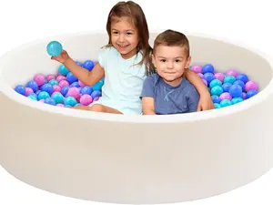 Baby Ball Pit for Toddlers, 47.2" x 13.8" Foam Ball Pit for Kids, Soft Round Ball Pool for Baby, Indoor and Outdoor Playpen, Ideal Gift for Children, (Balls not Included)
