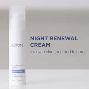 Glytone night renewal cream with retinaldehyde – improves skin tone and texture, hydrating overnight moisturizer (50mL)