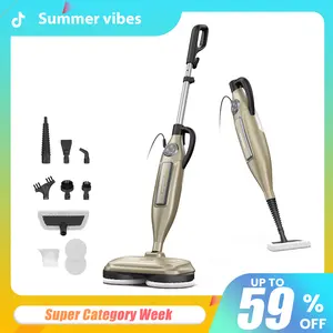 [Summervibes]DEVOAC VM6 Rotating Steam Mop, Electric Cleaner for Sticky Grime & Grease. 10-in-1 with 3 Steam Settings for Floors, Walls, Tiles, Cabinets. Fast Heat-Up. tiktokshopspringglowup