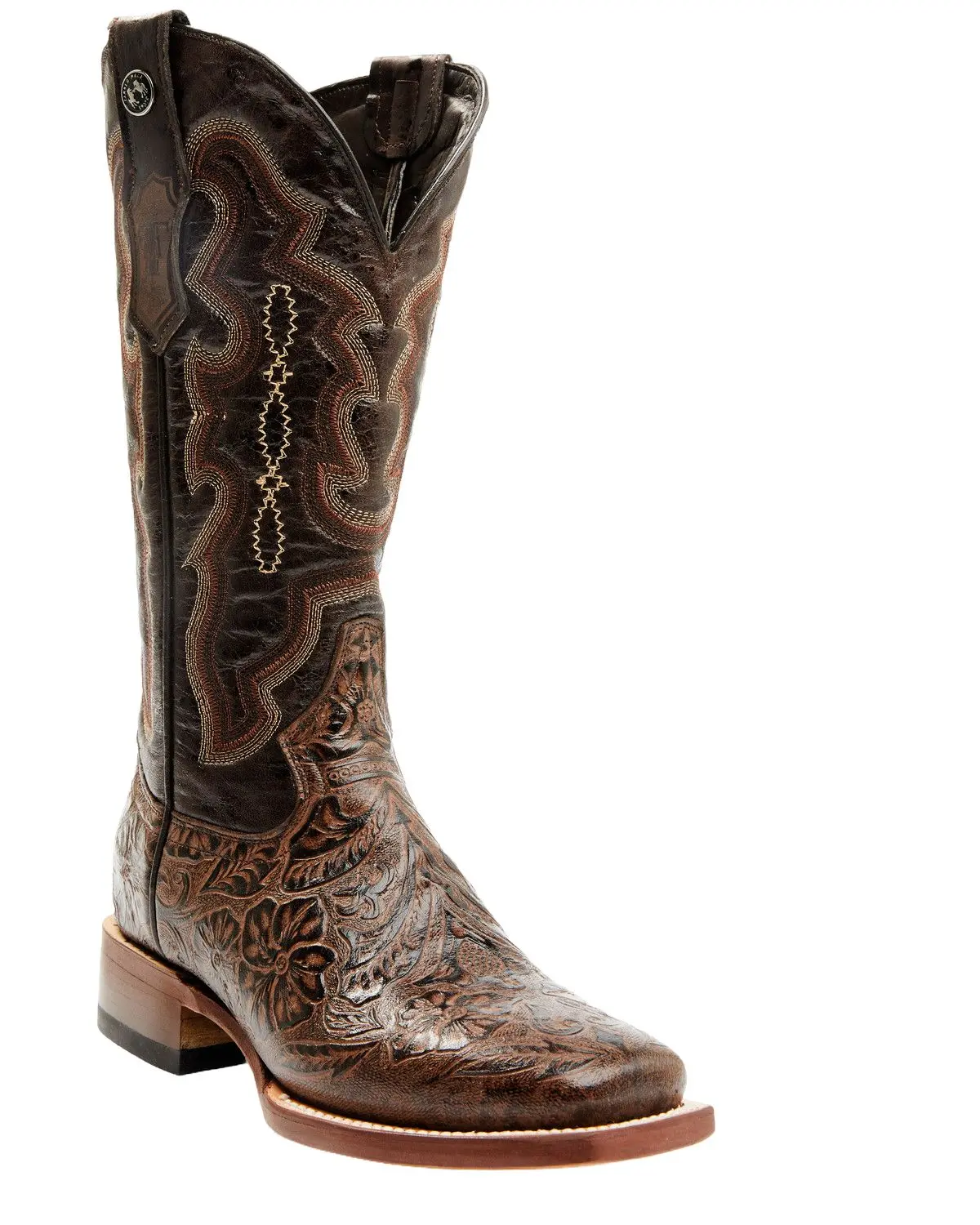 Tanner Mark Women's Women'S Hand Tooled Floral Western Boot Broad Square - Tml201759 Tanner Mark Women's Women'S Hand Tooled Floral Western Boot Broad Square - Tml201759