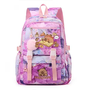 2026 New Capibala Burden Reducing School Bag Large Capacity Backpack