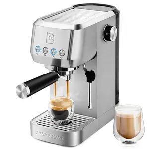 CASABREWS Espresso Machine, 20 bar compact Semi-Automatic Espresso Machine with Milk Frother for Home and Office, Perfect for Ground Coffee CASABREWS Espresso Machine, 20 bar compact Semi-Automatic Espresso Machine with Milk Frother for Home and Office, Perfect for Ground Coffee