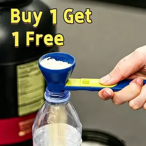 Buy One Get One Free, Slide Funnel Spotless Protein Powder Spoon, Durable PP Material, Perfect Kitchen Utensils for Milk and Supplements