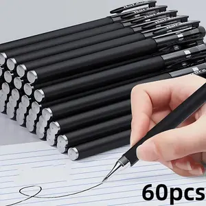 0.5mm Gel Pen (60pcs, Bulk Quantity), Quick-drying Smooth Writing Gel Pen, Elegant Student Pen, Black Ink Pen, Fine Tip Precision, Office Stationery & Supplies for Home School Office