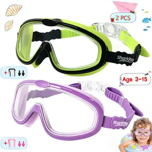 1 Pack Children's Swimming Goggles 3-15 Years Anti-fog UV Wide Field of View Waterproof Leak Proof Boys and Girls Swimming Goggles