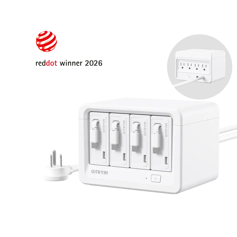 Gitryin 65W Desktop Charging Station 12-in-1  for Multiple Devices Efficient and Convenient Design with Usb A Ports for Smartphone & Cellphone Wireless Usb Rechargeable Charger
