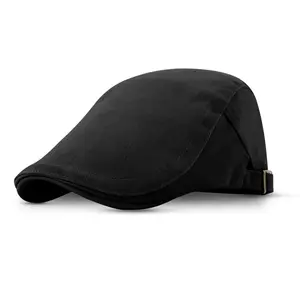 Newsboy Cap for Men Flat Hats Adjustable Breathable Cabbie Caps Ivy Driving Hunting Sport Golf Outdoor Baseball Cap