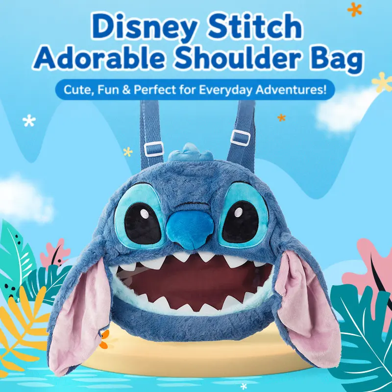MINISO x Disney Stitch Floppy Ears 3D Kids Backpack | Cute Lightweight School Bag for Preschool, Travel & Everyday Use, Back To School