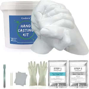 Valetine's day gift Hand Casting Kit Couples & Keepsake Hand Mold kit Couples for Holiday Activities, Molding Kits for Adults, Child, Wedding, Friends, Plaster Hand Mold Casting Kit