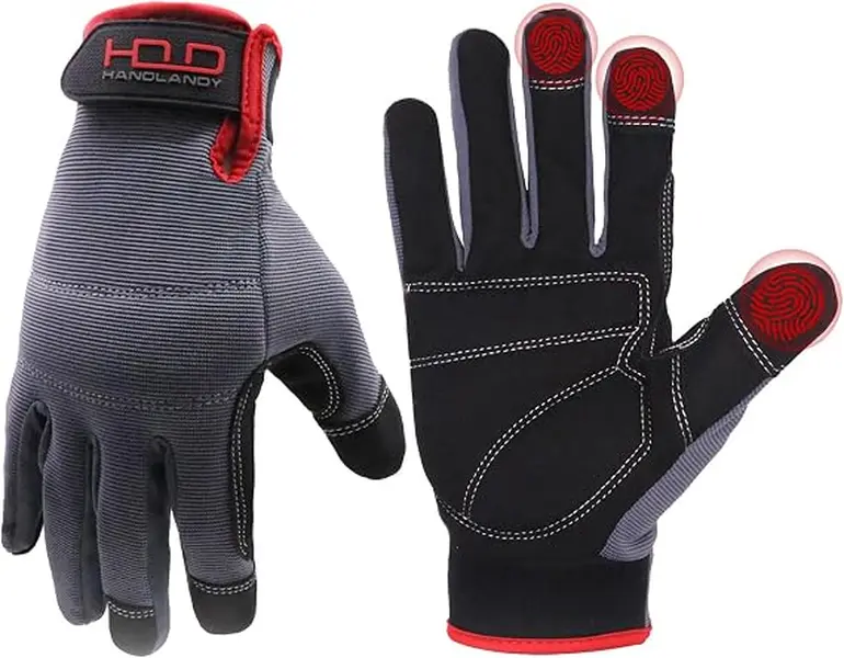Work Safety Gloves for Men & Women - Touch Screen Compatible Utility Gloves for Mechanic, Gardening Tasks