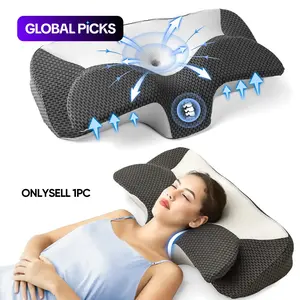 28-inch Extra-Wide Ultra-Comfortable Neck Pillow, Ergonomic Memory Foam Pillow with 2 Contoured Heights for Side, Back and Stomach Sleepers, Washable Breathable Cover