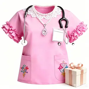 6pcs ersonalized Nurse Clothing Keychain, 2D Flat, Hospital ID Card Holder, Stethoscope Shaped Sturdy Chain Design, Nursing Graduation Gife|A thoughtful gift for nursing students, new grads, or seasoned medical professionals to celebrate their hard work.