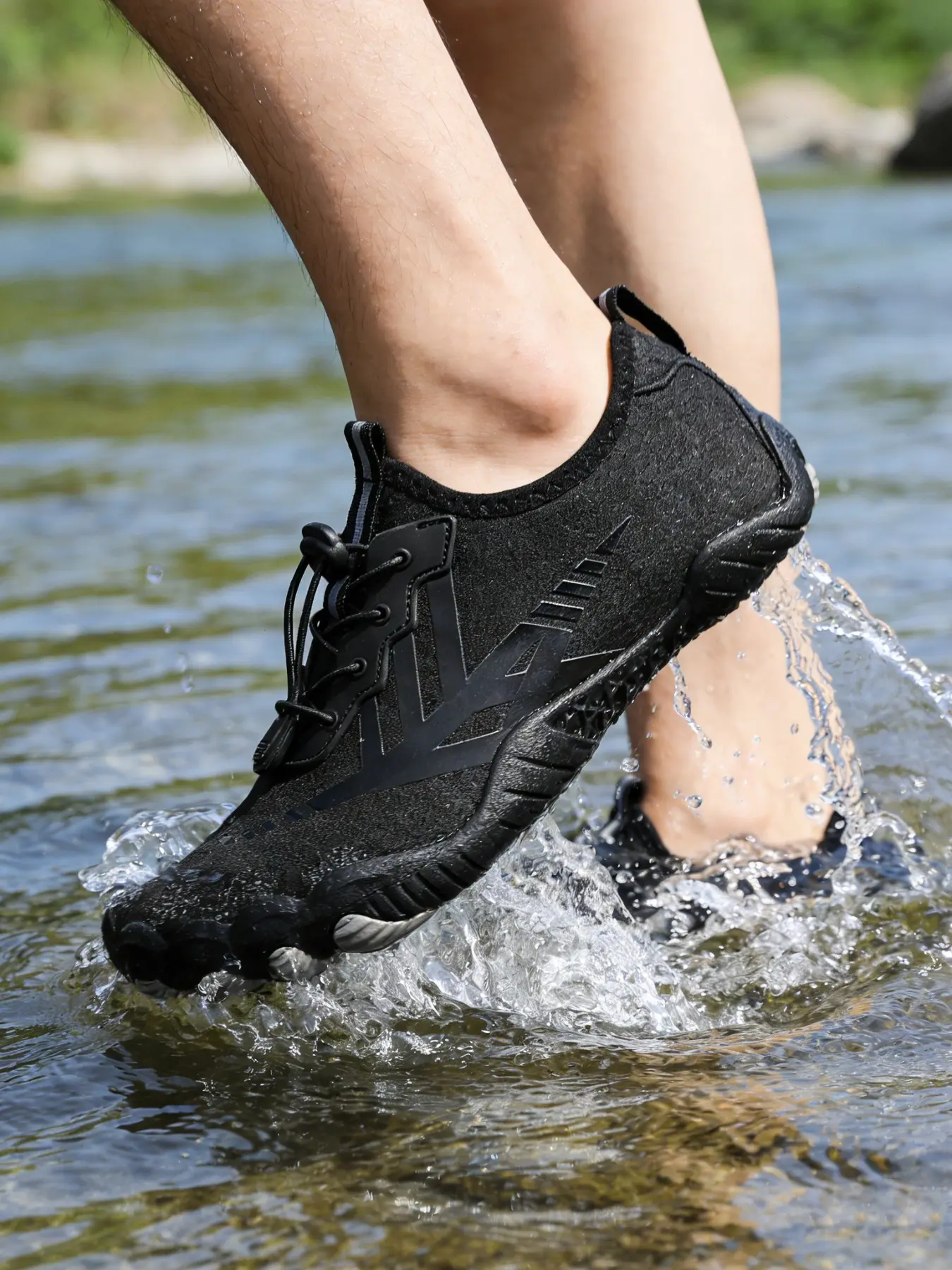 Men's Barefoot Hiking Shoes, Trekking Camping Shoes, River Trekking Shoes, Lightweight Waterproof Hiking, Waterproof Non-Slip Design, Quick-Dry Comfort Fit, Ideal for Outdoor Activities, Mesh Upper, Rubber Sole, Lightweight Hiking Footwear