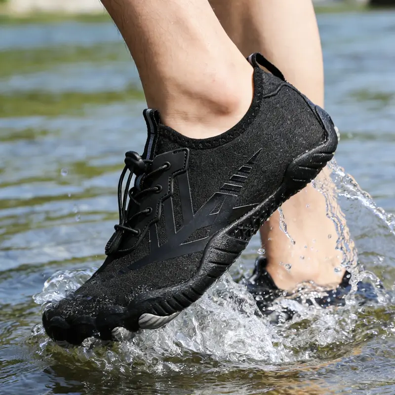 Men's Barefoot Hiking Shoes, Hiking Style Shoes, Trekking Camping Shoes, River Trekking Shoes, Lightweight Waterproof Hiking, Waterproof Non-Slip Design, Quick-Dry Comfort Fit, Ideal for Outdoor Activities, Mesh Upper, Rubber Sole