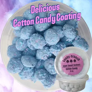 Cotton Candy Gushers 8oz. - Candy Crunch - Viral Super Sweet Cotton Candy Gushers Snack Bite