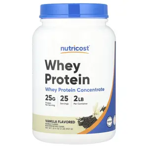 Nutricost Whey Protein Concentrate, Vanilla, 2 lbs (907 g)