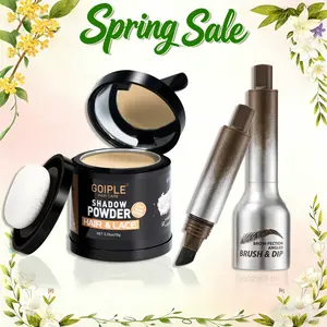 Goiple Hairline Powder for Bald Spots and Thinning Hair Light Blonde Hair Fibers for Eyebrows Beard Line Natural Look Coverage Soft & Lightweight 2 Pack Value Set