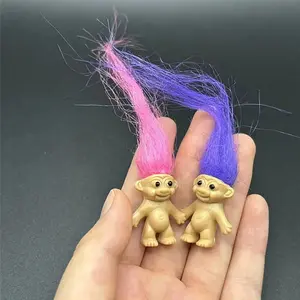 Random Color Long Hair Clown Doll, 6/12 Counts Magic Hair Elf Doll, Doll Ornament, Doll Figurines, Decorative Home Ornament, Home Decor, Figure Decor, Room Decor, Car Decor, Decoration Items