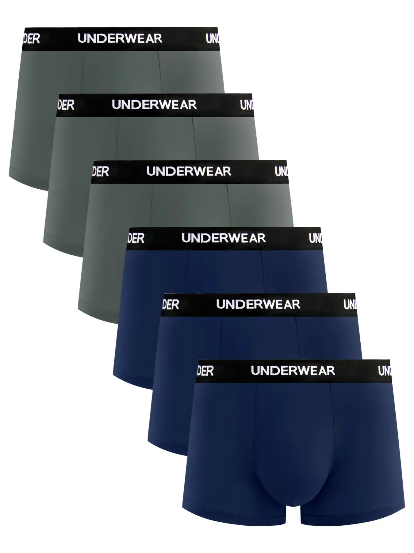 6 pcs Men's Solid color leisure flat cornered underwear, Soft - loose men's underwear, Men's underwear suitable for Four Seasons and daily wear - fashionable - comfortable Men's underwears. Suitable for attending weddings, Men's innovative underwear.