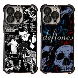 Hot Deftones Gothic Skeleton Black Cool Phone Cases for iPhone 17 16 15 14 13 12 11 Promax Pro Air Plus Shockproof Cover Casing Protection Best Gifts For Valentine Christmas Birthday Halloween