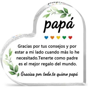 Papa Gifts For Fathers Day Papa Grandpapa From Daughter Son Grandkids Best Papa Gifts Birthday Gift For Papa Fathers Day Acrylic Plaque Father Gift Office Desk Decoration Keepsake