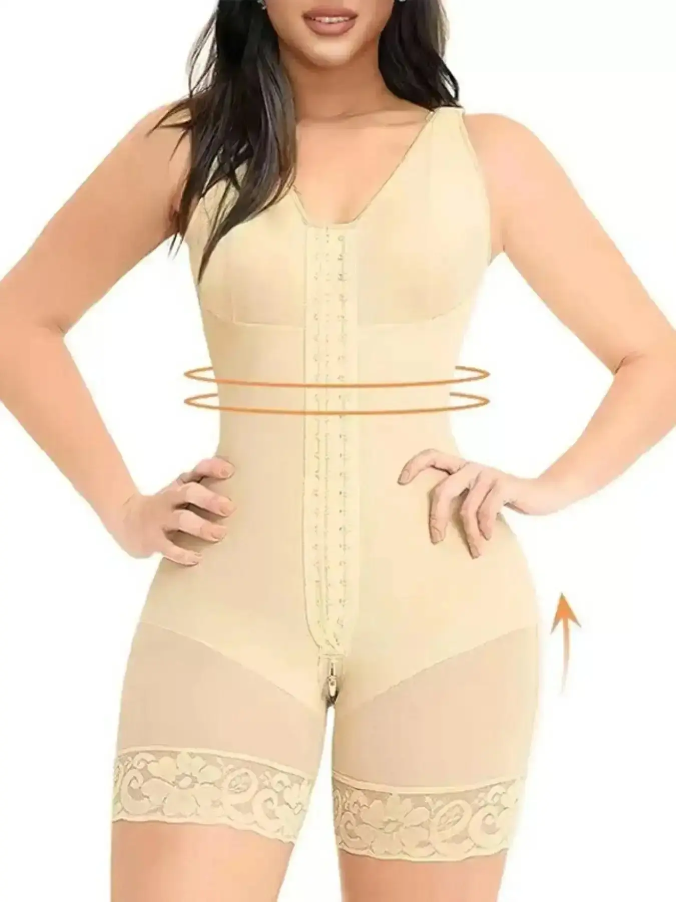 Strengthened Waist Shaper, Dual-Layer Abdominal Control, Button-Down Split Leg Bodysuit, Women's Slimming Underwear, Shapewear, Fit, Supportive Shapewear, Versatile Style, Soft Material, Trendy Look, Must Have Item