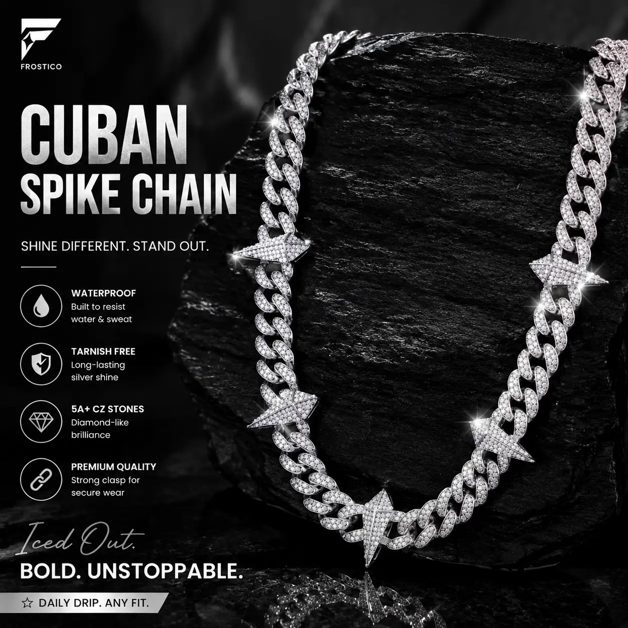 Unisex Iced Out Black Panther Cuban Link Necklace - Bling CZ Hip Hop Rapper Jewelry, Cuban Logo Necklaces, Crazy Style Design, Premium Boxed Fashion Accessory for Birthday Gifts, Crazy Style Necklaces chain