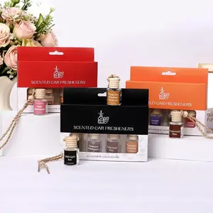 4 Pack Car Air Freshener Gift Set - All Season Liquid Hanging Diffusers, Car Fragrance Set, Perfect Multi-Holiday Gift for Valentine‘s, Mother’s, Father‘s Day & Christmas