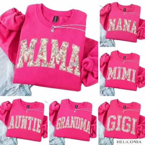 Custom Mama Heart Sweatshirt - Personalized Grandparent Gift , Floral Grandma, Gammie Shirt, Mama, Nana, Auntie, Mimi, Gigi, Mamaw, Mother Days shirt,