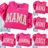 Custom Mama Heart Sweatshirt - Personalized Grandparent Gift , Floral Grandma, Gammie Shirt, Mama, Nana, Auntie, Mimi, Gigi, Mamaw, Mother Days shirt,