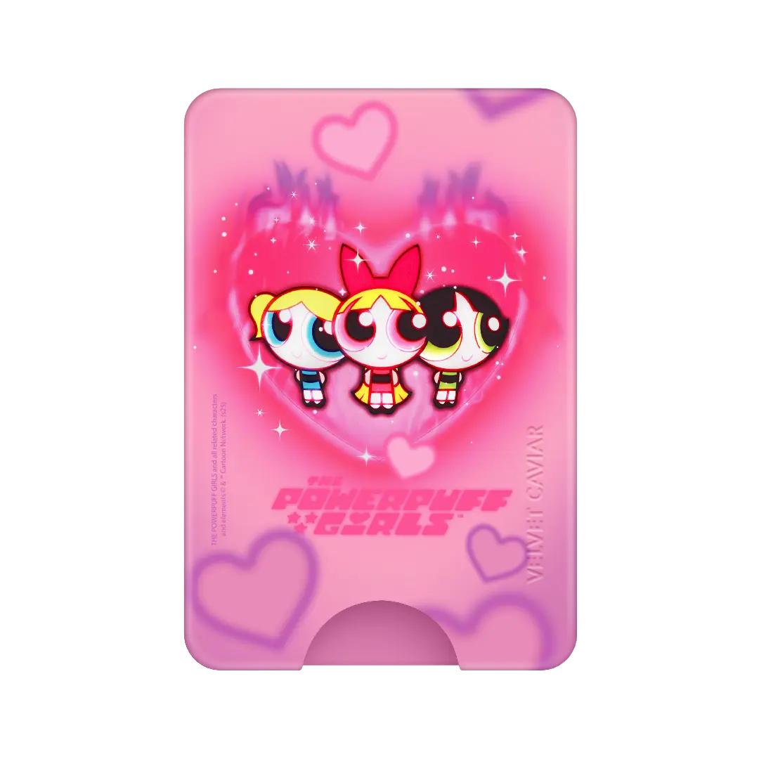 The Powerpuff Girls Airbrush Hearts MagSafe Mobile Phone Wallet