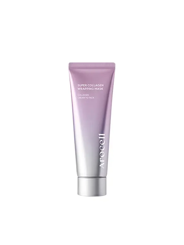 AROCELL Super Collagen Wrapping Facial Mask 80ml / 2.70 fl oz – Korean Peel Off Face Mask Pack with Collagen Film Care | Hydrating, Firming & Elasticity Boosting Exfoliating Skincare