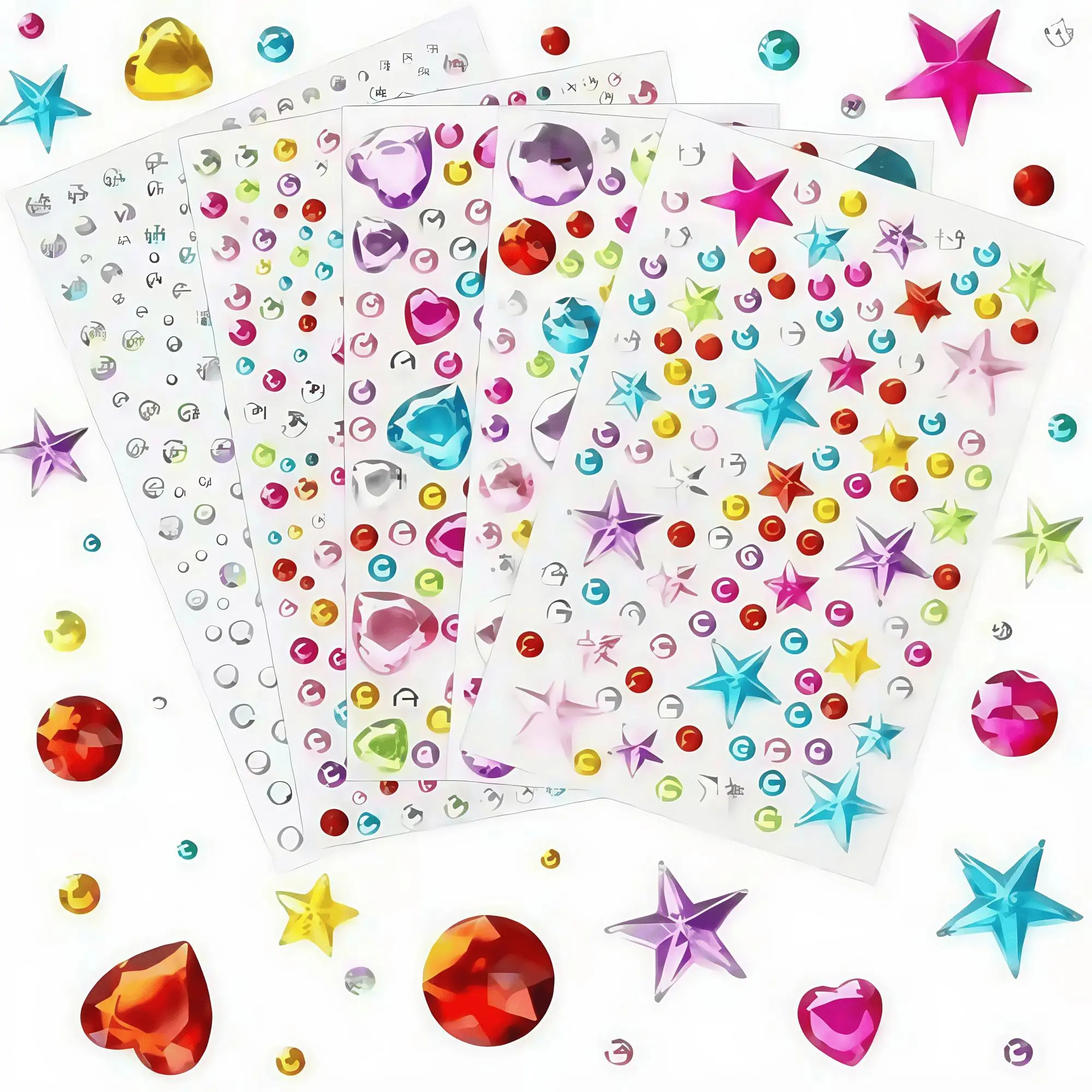 Self-adhesive Rhinestone Sticker, Multi-color Gemstone Embellishment Decals, Craft Jewel Stickers for DIY Arts, Crafts, Decoration, Diy Decorative Stickers, Stickers for Scrapbooking