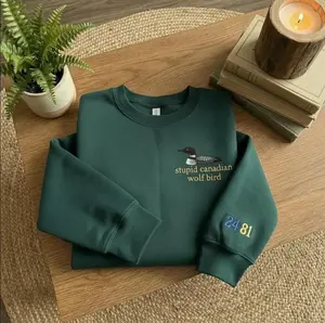 Embroidered Stupid Canadian Wolf Bird Sweatshirt, Team Hollanov LGBT Pride Book Lover Gift Hoodie, Sport Romance Sweater