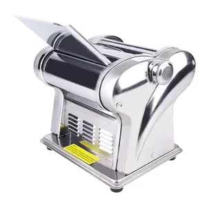 Automatic Electric Noodle Maker Machine 135W Powerful Motor 410 Stainless Steel 8 Thickness Settings 2 Cutters for Flat Noodles Easy to Clean Pasta Dumpling Dough Home Kitchen Must Have Kitchen Gadgets Utensils Container Box Slicer Cutting