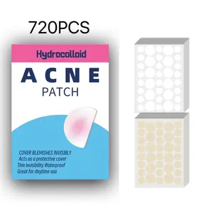 720pcs Transparent Circles and Acne Patches, Low Irritancy, Water Gel, Makeup Essential, Fashionable Concealer, Acne Pimple Patch
