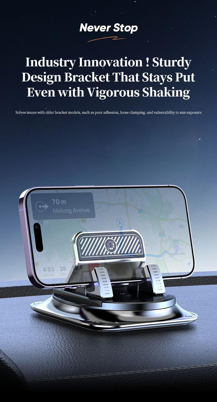 360° Rotation Car Phone Holder, Suction Cup Dashboard Windshield Mount, Horizontal & Vertical Screen Adjustment, Anti-Slip Universal Phone Holder for iPhone Android BackToSchool