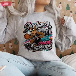 Victor Antonio Spurs T-Shirt/Sweatshirt, Go Spurs Go Basketball Shirt, Puro Pinche Fiesta