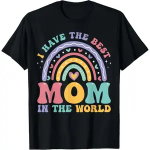 Funny Graphic Tee | Trendy Pumpkin Patch Outfit Graphic Tees Men’s ShirtsI Have The Best Mom In The World Mothers Day For Kids Girls T-Shirt
