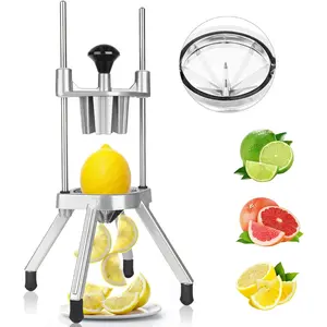 Commercial lemon cutter easy wedger stainless steel blade fruit lime slicer vegetable chopper dicer for home bar restaurant lemons limes tomatoes potatoes 8 wedger