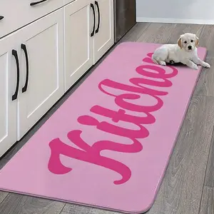 [Hot Sale!] Thick kitchen rug, solid black with dinnerware patterns, minimalist and stylish. Water-absorbent kitchen mat suitable for kitchen decor, wedding decor, home decor, bathroom mats, entryway mats, laundry room mats, hallway runners, living room m