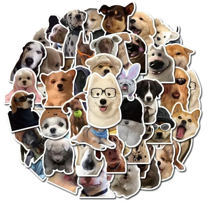 50 Cute Adhesive Kawaii Animal Stickers Set - Waterproof Permanent, Scrapbooking & Stamping Supplies, Kids Gifts for Smartphone, Cellphone & Devices DIY Decor Accessories