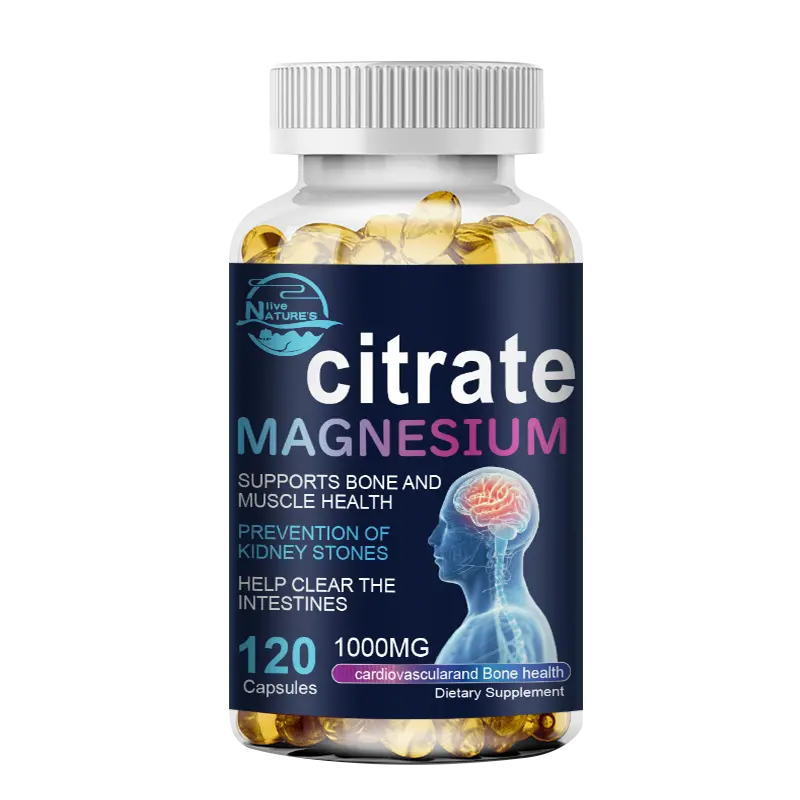 Magnesium Citrate Edible Daily Dietary Supplement - 1000 mg per Serving, High Potency, Gluten Free, Vegan, Muscle, Digestive & Health Support Mineral Supplements for Relaxation & Sleep, Citrated Magnesium Mineral Supplements