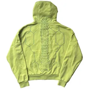 Hoodie long sleeved anime fan fashion streetwear men's clothing, unique hexagonal design on the back(Raincoats)